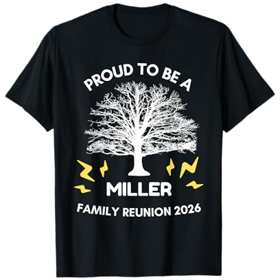 Arbre généalogique de réunion de Famille Miller 2026 Assorti T-Shirt
