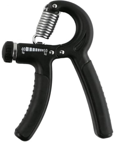 Entrenador de pinza de mano, contador electrónico de 5kg-60kg, ejercitador de antebrazo con agarre ajustable, entrenamiento, fortalecimiento de mano(Black no counter)