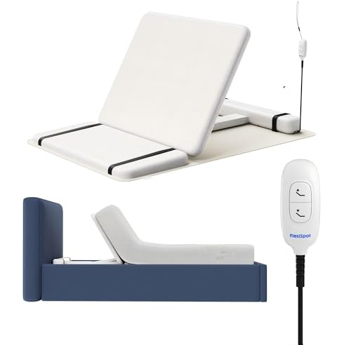 FLEXISPOT Base Letto Elettrica Regolabile, Schienale Inclinabile 0-60°, Sollevamento Silenzioso <50 dB, Telecomando a 2 Pulsanti, Supporto fino a 90 kg, Compatibile con Materassi 80-100 x 180-200 cm