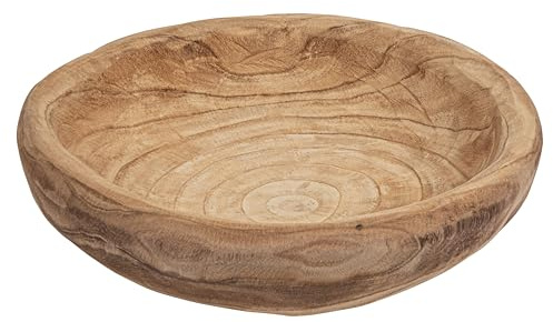 Creative Co-op DA5751 Schale aus Paulownia-Holz, handgefertigt, naturfarben