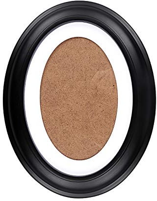 VOSAREA Vintage Oval Bilderrahmen Schwarz: 7 Zoll Antik Bilderrahmen Ovaler Holz Fotorahmen - Wand Holzbilderrahmen für Wohnzimmer Schlafzimmer Familie Geschenke