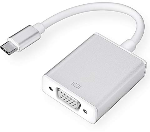 Bincolo USB-C to VGA Adapter, USB 3.1 Type C (Thunderbolt 3) to VGA Converter Compatible with MacBook Pro, New MacBook, MacBook Air 2018, Dell XPS 13/15, Surface Book 2 and More (Silver)