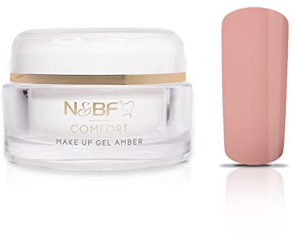 N&BF 15 ml Comfort Line Make Up Gel Amber de alta calidad profesional coverbertura Gel de viscosidad media Gel de camuflaje para modelaje de uñas de gel profesional Gel de uñas fabricado en Alemania
