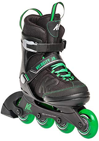 K2 Inline Skates VELOCITY JR BOYS Für Jungen Mit K2 Softboot, Black - Green, 30E0281