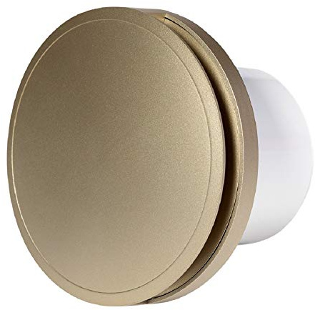 Diameter 125 mm quiet bathroom fan with ball bearings, wall fans, exhaust fan, ceiling fan, brushed gold, round