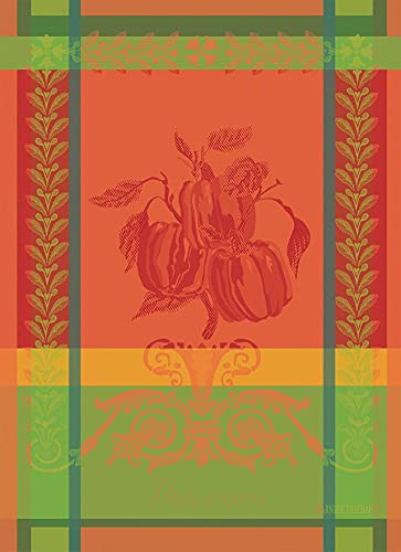 Garnier Thiebaut-40977 Geschirrtuch Poivron Paprika 56 x 77 cm 100% Baumwolle