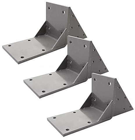 Mendler 3er-Set Dachsparrenadapter für Kassetten-Markise T124 - grau | Dachsparren, Halterung, Adapter