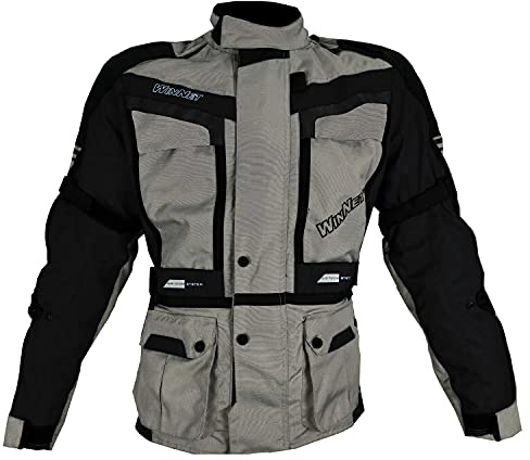 WinNet Giacca Giubbotto da Moto 3 Strati con Protezioni Omologate di 2° Livello Uomo