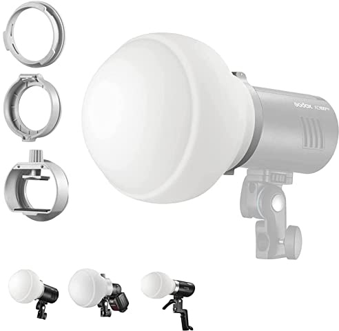Godox ML-CD15 Diffusion Dome Kit - Flash Light Diffuser for Godox V1 V100 AD100PRO AD200Pro II V860III V850II TT685II TT685 TT600 TT560II TT520II ML30 ML30Bi ML60 ML60Bi AD300PRO AD400PRO