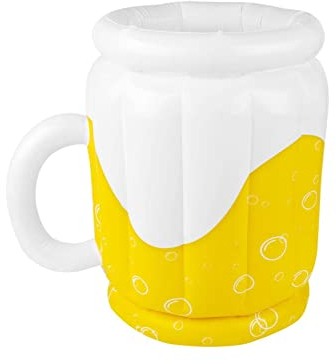 Abbto Lot de 5 chopes de bière gonflables | Seaux gonflables pour les fêtes d'été, le jardin, la cour - Décorations pour les fêtes d'été Boire flottante pour les fêtes en piscine
