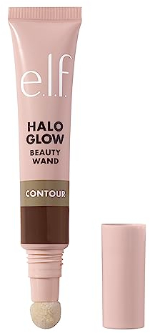 e.l.f. Halo Glow Contour Beauty Wand, flüssiger Konturenstab für ein natürliches, modelliertes Aussehen, aufbaubare Formel, Vegan & Tierversuchsfrei, Tan/Deep