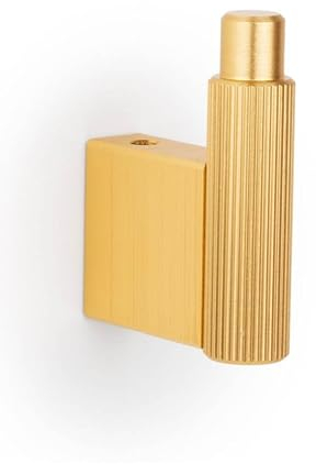Gedotec Garderoben-Haken aus Metall Messing dunkel gebürstet I ARPA I 55 x 14 mm I 1 Stück Kleiderhaken I Wand-Garderobe zum Schrauben I Design Wandhaken mit Befestigungsmaterial