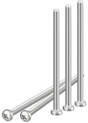 DTGN M3x50mm Viti a Testa Cilindrica, 30pz in Acciaio Inossidabile 304, Attacco Phillips, Filettatura Metrica Grossa, Finitura Lucida, Kit di Viti Bulloni