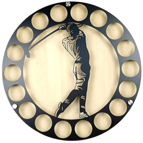 Golfball-Vitrine, Golfball-Vitrine, stilvolle Golfball-Halterung, kreative Wandhalterung, rundes Golfball-Display, Golfballregal für Wohnzimmer | Golfball-Ausstellungsständer für Heimgolfer
