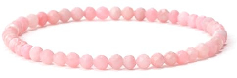 Landorilo 4mm Armband Damen,Echten Naturstein Perlen, 44 Natursteinarten | Perlenarmband, Heilstein Edelstein Armbänder, Glücksarmband, Personalisierte Geschenke, Inklusive Ersatzperlen