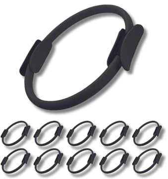 Winch Ganzkörpertraining im Set (2, 5 oder 10 Stück) | Umweltfreundlich | Pilates-Ring (10, Schwarz)