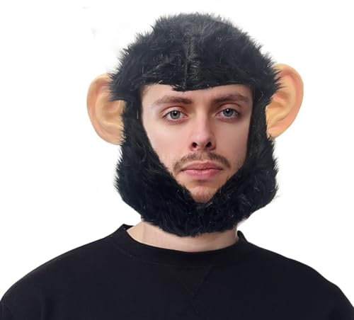 ACBAGI Masque demi-visage de singe pour déguisement d'Halloween (singe)