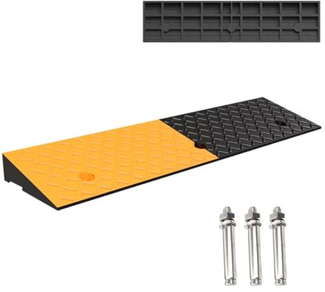 SFNIOKFG 1 Stück Gummi-Bordsteinrampe, robuste Auto-Bordsteinrampe, Schwellenrampe, Rollstuhlrampe für Laderampe, Gehweg, Auto, Fahrrad, Motorrad (Höhe 9 cm)