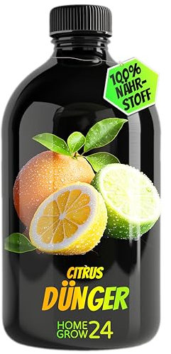 Homegrow24 Citrus Dünger, Dünger für Citrus-Pflanzen, 500 ml, 100% natürlicher Vitalstoffkomplex mit Mikroorganismen und Pflanzenkohle, für reiche Ernte und gesunde Pflanzen