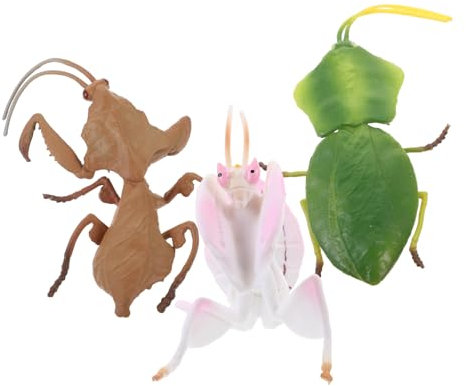 UPKOCH 3Stücke Teiliges Simulation Mantis Modell aus Kunststoff Realistische Insektenfiguren für Junge Mädchen Pädagogisches Spielzeug Kreativität und Intelligenz für Garten Zimmerdekoration