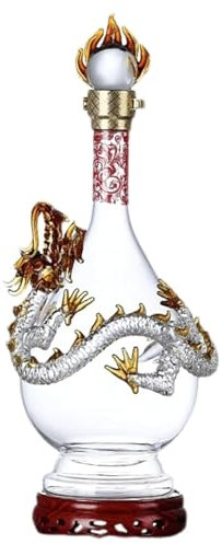 esmen Decanter per Vino Rosso da 1000 ml/33,8 Once, Decanter Creativo per Drago o Fenice, Bottiglia di Vino in Vetro, Accessorio aeratore per Vino per Gli Amanti del Vino Caraffa per Vino