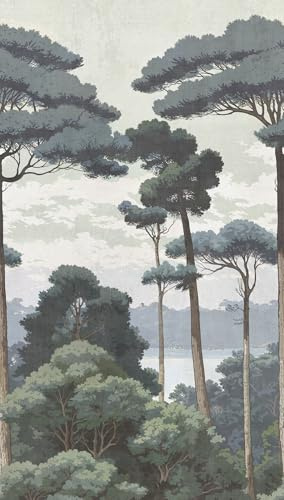 Livingwalls Hot Spots papier peint photo forêt 1,59 m x 2,80 m - marron, crème, vert - papier peint nature - 790156