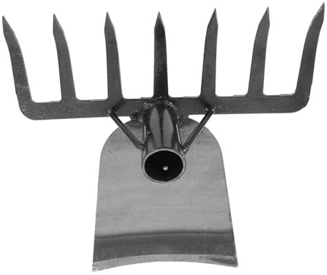 Houe De Jardin avec Râteau pour Cultures Maraîchères Outil De Jardinage Robuste en Acier Portable pour Creuser Le Sol