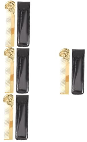 minkissy 4stücke Bartpflege Kamm Mit Einzigartigem Schädel-design Doppelseitiger Haarkamm Für Tragbar Und Vielseitig Einsetzbar Für Und Haarstyling
