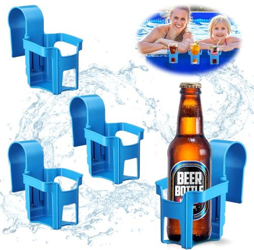 2 Piezas Portavasos Junto a la Piscina, Soporte para Bebidas Junto a La Piscina, Piscina Desmontable de Portavasos, Portavasos de Piscina para Fiestas de Verano En La Piscina Playa