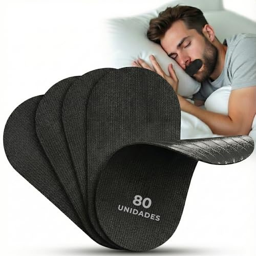80 uds-Tiras Bucales para Dormir (3,8 * 7,6cm)-Cintas Mouth Tape Cómodas y Transpirables-Adhesivo Hipoalergénico Premium-Promueven la Respiración Nasal para un Sueño Profundo y Descanso Natural