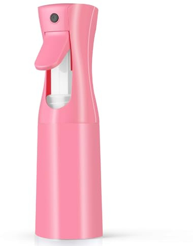 Alaoo Vaporisateur Cheveux 200ML, Flacon Pulvérisateur à Brume Fine Atomiseur Pression, Ultra Fine Pulvérisation Continue, Plantes, Salon de Coiffure, Soin de La Peau, Nettoyage, Rose