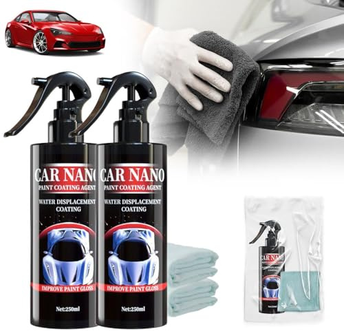 Autopolitur Kratzer Polish Entfernen Auto mit Mikrofasertuch, Kratzer Entferner Auto Autopflege Set, Kratzer Entferner für Autos, Hochwertige Autopflege Autopolitur für mehr Glanz (2 Stück, 250 ML)