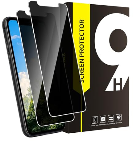 Carantee 2 Stück Schutzfolie für Panzerglas für iPhone 11/ XR Blickschutzfolie, 2.5D Kante Ohne Luftblasen Anti-Fingerabdruck iPhone XR Sichtschutzfolie, Präzise Passform 11 Anti-Spähen Displayschutz