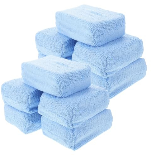 BUGUUYO 10 Pezzi Tampone Per La Pulizia Dell'auto Accessori Per La Pulizia Dell'auto Applicatore Di Cera Per Dettagli Pad Tampone Per Auto Sky-blue