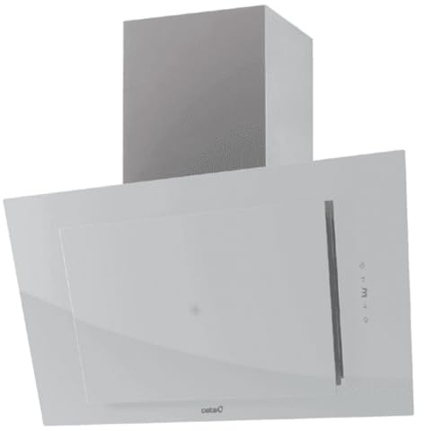 Cata Campana Decorativa de Pared THALASSA 800XGWH/F con 6 Niveles de Potencia, 5+1 TURBO Motor Brushless Extra Silencioso Iluminación LED Filtros Lavables en Lavavajillas Ancho 80 cm Color Blanco