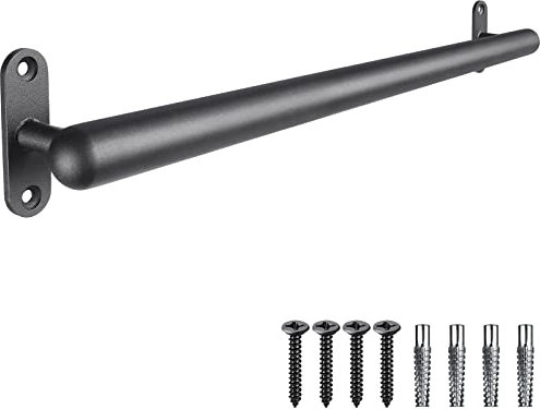 Dolibest 117cm Barandilla de Metal, Barandilla de Escalera Antideslizante Asidero de Seguridad Barra Montada en la Pared Barrera Libre de Escaleras Balaustrada Pasarela Interior y Exterior