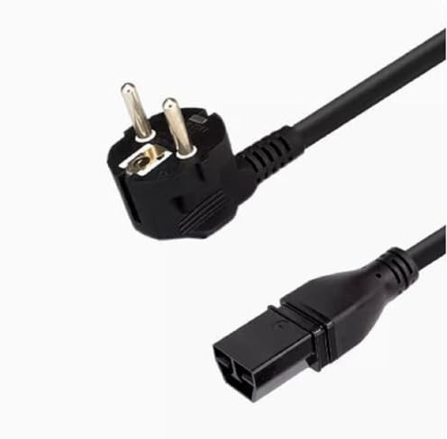 Toptekits EU to SAF-D-Grid T-Latch Power Cord, SAF-D-Grid T-Latch Plug to EU Euro CEE7/7 Power Cable SJT 16AWG,10ft/3m (CEE7/7 to Saf-D-Grid), Black