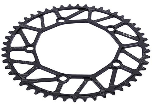 POENVFPO Fahrrad 130BCD Kettenblatt, Positiv Negativ 50T 52T 54T 56T 58T Rund Schmal Breit Einzelscheibe für Mountainbike (50T)