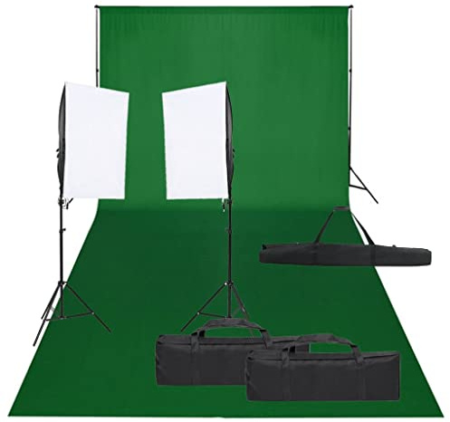 SKM Kit de Estudio fotográfico con Set de Luces y Fondo,Cámaras y Objetivos,Fotografía,Iluminación y Estudio,Flashes e iluminaciones de Estudio,Negro,3094748