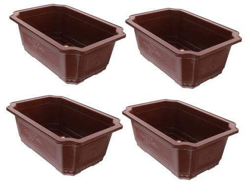Gatuida 4 Pezzi Vaso Di Fiori Piante Di Piante Per Pentola Vasi Da Giardinaggio Vasi Terracotta Bonsai Grandi Dimensioni Grandi Da Fiori Fioriere Finestre Fiorano Plastica