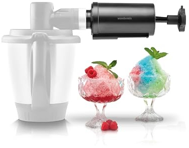 Wundermix - Eisraspler Shave Ice Aufsatz WunderCentix® für TM6 TM5 | Ice Shaver für Slush, Frozen Drinks & Desserts, Edelstahlklingen, Slushy Maker Thermomix, kompakt & pflegeleicht