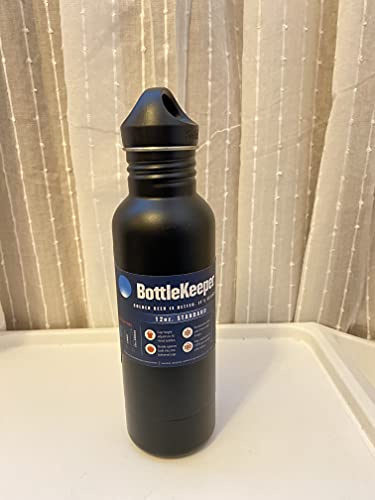 BottleKeeper - The Standard 2.0 - The Original Stainless Steel Bottle Holder and Insulator to Keep Your Beer Colder (Black)