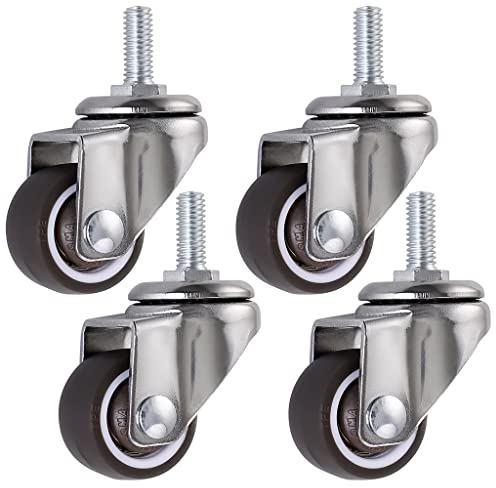 Skelang 4 ruedas giratorias 25mm, ruedas para muebles l, ruedas de freno para mesa de café, armario, banco de trabajo, carro, capacidad de carga: 15 kg por rueda