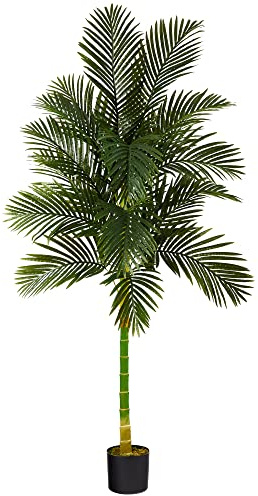Nearly Natural 7ft. Golden Cane Artificial Palm Tree