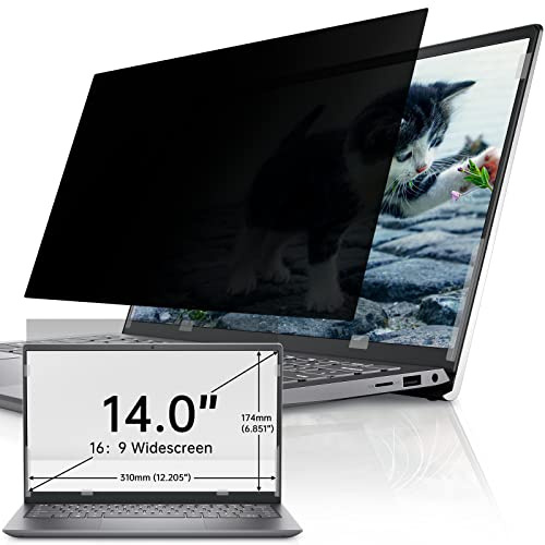 IPROKKO 14 Inch Laptop Privacy Screen Filter, Removable 16:9 Aspect Shield, Anti Blue Light & Glare Protector for HP/Dell/Acer/Lenovo/ThinkPad/Samsung/Asus/Sony
