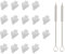 Babywnoss - spitze der bebe nasenspritze, weiß - ersatz von silikon fliegenden mund babys (Weiß, 16 Spitze der Bebe Nasenspritze + 2 Bürsten)