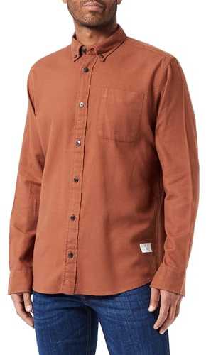 JACK & JONES Herren Jprblubrook Solid Twill Shirt L/S Freizeithemd 12238033 ,Cambridge Brown/Fit:comfort Fit ,L