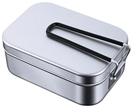 AKAZI 1 Fiambrera Plegable de Aluminio para Exteriores, Fiambrera portátil para cocinar (190 * 130 * 75mm)