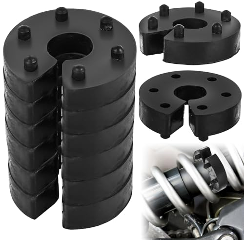 Juego de 8 limitadores de recorrido de muelle: 16 mm universal con 6 posiciones VA o HA, limitador de recorrido de muelle para coche, hebilla de repuesto para la mayoría de los vehículos