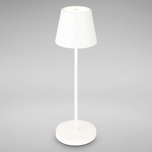 B.K.Licht - Lampada da tavolo dimmerabile senza fili, lampada da comodino a LED con tocco come decorazione per balconi, esterni, camera da letto, soggiorno, campeggio, giardino, USB-C